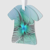 抽象芸術(青、フラクタルアートモダン) オーナメント (正面)