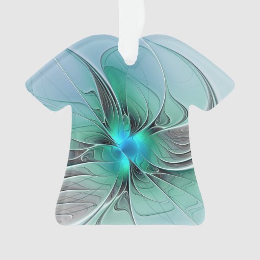 抽象芸術(青、フラクタルアートモダン) オーナメント (正面)