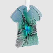 抽象芸術(青、フラクタルアートモダン) オーナメント (正面)