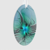 抽象芸術(青、フラクタルアートモダン) オーナメント (正面)