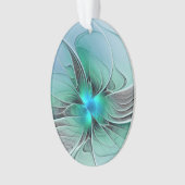 抽象芸術(青、フラクタルアートモダン) オーナメント (正面)