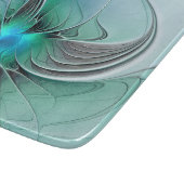 抽象芸術(青、フラクタルアートモダン) カッティングボード (角)