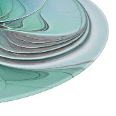 抽象芸術(青、フラクタルアートモダン) カッティングボード (角)