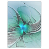 抽象芸術(青、フラクタルアートモダン) クリップボード (裏面)