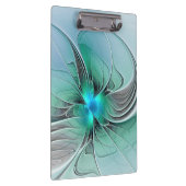 抽象芸術(青、フラクタルアートモダン) クリップボード (右)