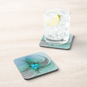 抽象芸術(青、フラクタルアートモダン) コースター (右側)