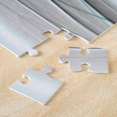 抽象芸術(青、フラクタルアートモダン) ジグソーパズル (側面)