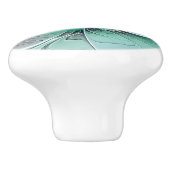 抽象芸術(青、フラクタルアートモダン) セラミックノブ (側面)