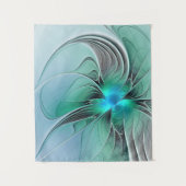 抽象芸術(青、フラクタルアートモダン) タペストリー (正面)