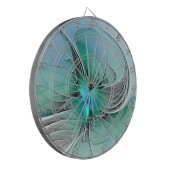 抽象芸術(青、フラクタルアートモダン) ダーツボード (正面左)