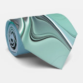 抽象芸術(青、フラクタルアートモダン) ネクタイ (ロール)