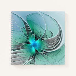 抽象芸術(青、フラクタルアートモダン) ノートブック