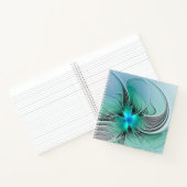 抽象芸術(青、フラクタルアートモダン) ノートブック (内部)