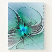 抽象芸術(青、フラクタルアートモダン) ノートブック (裏面)