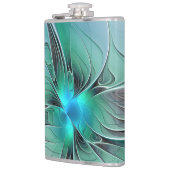 抽象芸術(青、フラクタルアートモダン) フラスク (左)