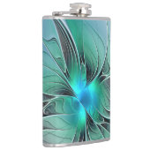 抽象芸術(青、フラクタルアートモダン) フラスク (右)