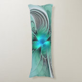 抽象芸術(青、フラクタルアートモダン) ボディピロー (正面縦)