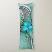 抽象芸術(青、フラクタルアートモダン) ボディピロー (裏面 (縦))