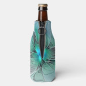 抽象芸術(青、フラクタルアートモダン) ボトルクーラー (ボトル裏面)