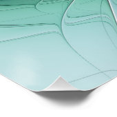 抽象芸術(青、フラクタルアートモダン) ポスター (コーナー)