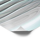 抽象芸術(青、フラクタルアートモダン) ポスター (コーナー)