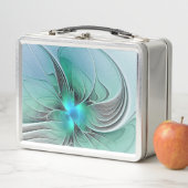 抽象芸術(青、フラクタルアートモダン) メタルランチボックス (インサイチュ)