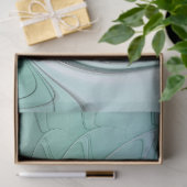 抽象芸術(青、フラクタルアートモダン) 薄葉紙 (ギフト)