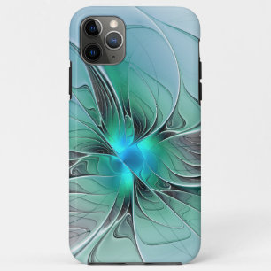抽象芸術(青、フラクタルアートモダン) iPhone 11 PRO MAXケース