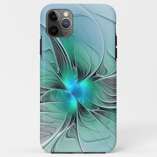 抽象芸術(青、フラクタルアートモダン) Case-Mate iPhoneケース (裏面)