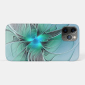 抽象芸術(青、フラクタルアートモダン) Case-Mate iPhoneケース (裏面(横))