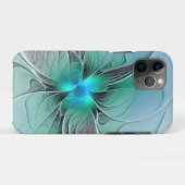 抽象芸術(青、フラクタルアートモダン) Case-Mate iPhoneケース (裏面(横))
