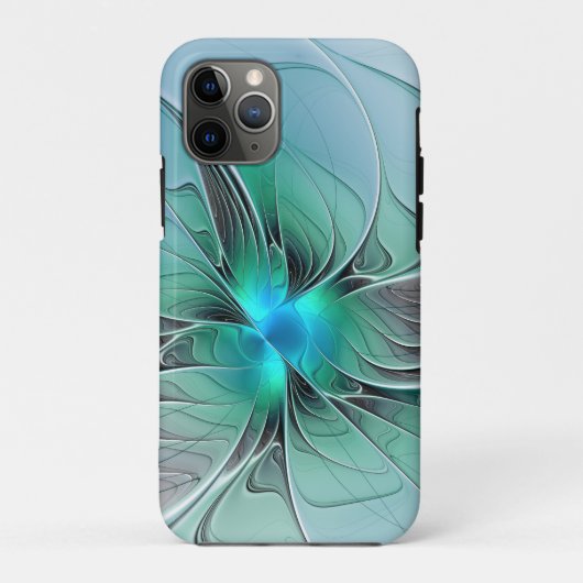 抽象芸術(青、フラクタルアートモダン) Case-Mate iPhoneケース (裏面)