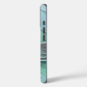 抽象芸術(青、フラクタルアートモダン) Case-Mate iPhoneケース (裏面 / 左)