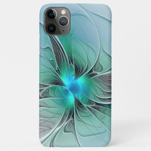 抽象芸術(青、フラクタルアートモダン) iPhone 11 PRO MAXケース