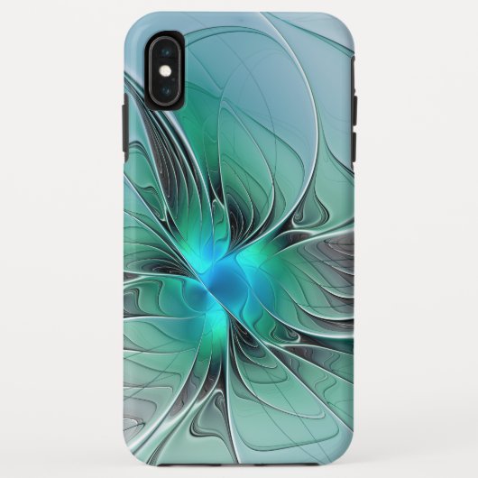抽象芸術(青、フラクタルアートモダン) Case-Mate iPhoneケース (裏面)