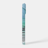 抽象芸術(青、フラクタルアートモダン) iPhone 15ケース (右側面)