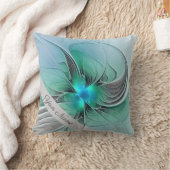 抽象芸術(青、フラクタルモダンアート名) クッション (ブランケット)