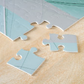 抽象芸術(青、フラクタルモダンアート名) ジグソーパズル (側面)