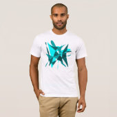 抽象芸術: 青=緑の青 Tシャツ (正面フル)