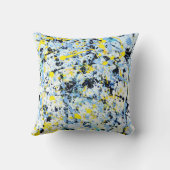 抽象芸術（青、黄、黒） クッション (裏面)