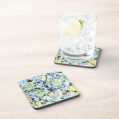 抽象芸術（青、黄、黒） コースター (右側)