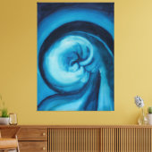 抽象芸術 |青I |ジョージア・オキーフェ キャンバスプリント (インサイチュ (リビング))
