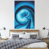 抽象芸術 |青I |ジョージア・オキーフェ キャンバスプリント (インサイチュ (寝室))