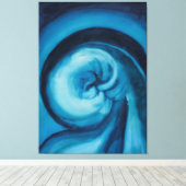 抽象芸術 |青I |ジョージア・オキーフェ キャンバスプリント (インサイチュ (ウッドフロア))