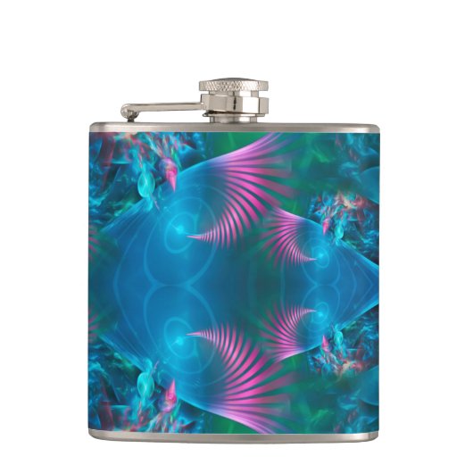 抽象芸術（骨）突起フラクタルIII フラスク (正面)