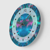 抽象芸術（骨）突起フラクタルIII ラージ壁時計 (傾斜)