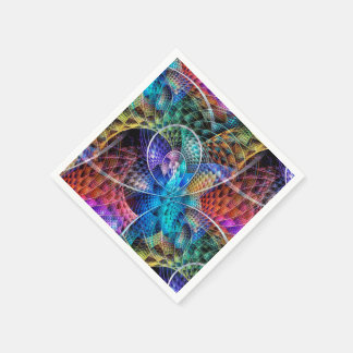 抽象芸術（骨）突起フラクタルX スタンダードカクテルナプキン