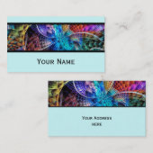 抽象芸術（骨）突起フラクタルX +テキスト 名刺 (正面/裏面)