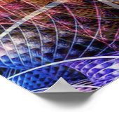 抽象芸術（骨）突起フラクタルX ポスター (角)