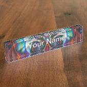 抽象芸術（骨）突起Owl I デスクネームプレート (側面)